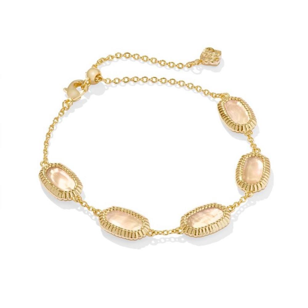 Kendra Scott Gold Grayson Ridge Frame Link Bracelet in Golden Abalone